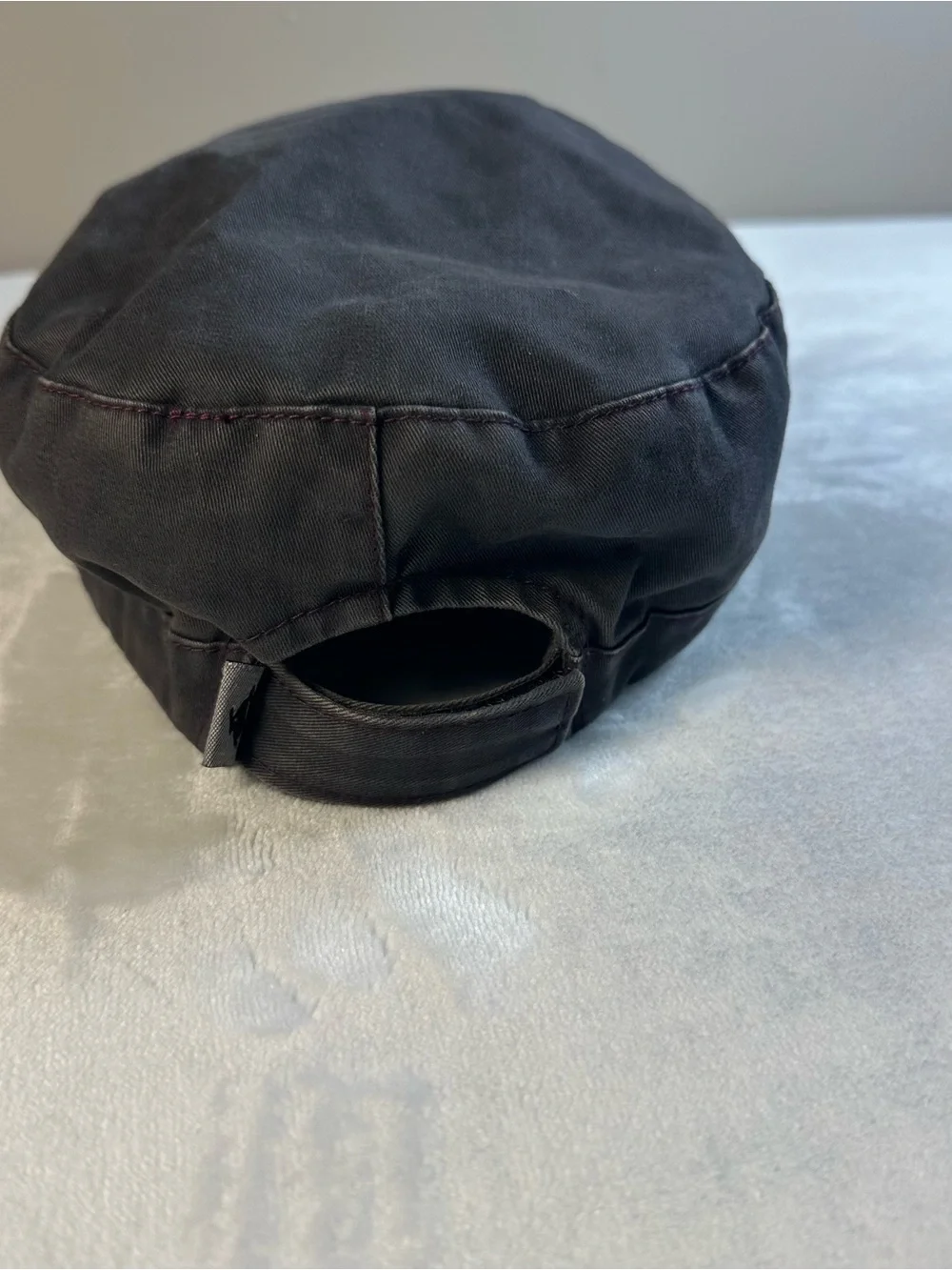 Peter Grimm Dark Gray Cadet Cap Distressed Army Fidel
